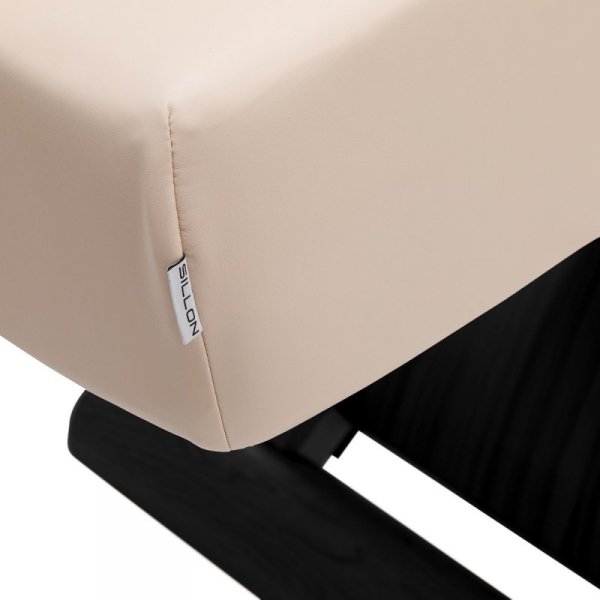 Leżanka SPA Sillon Siesta kremowa z czarną podstawą