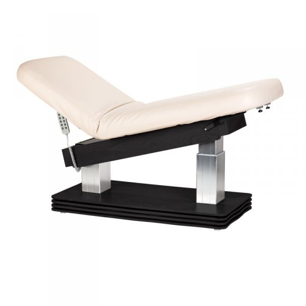 Leżanka SPA Sillon Comfort kremowa z czarną podstawą