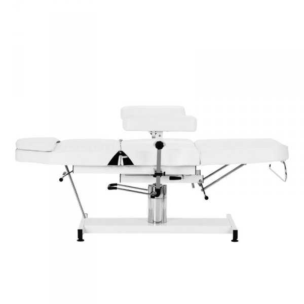 Fotel kosmetyczny hydrauliczny Sillon A 210DH z kołyską biały