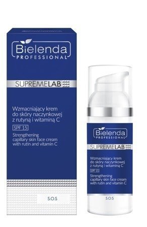 Bielenda Supremelab S.O.S Wzmacniający krem do skóry naczynkowej z rutyną i witaminą C SPF 15 50ml