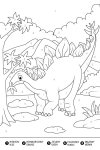 Lubię Dinozaury Numerkowe kolorowanki 4 W parku dinozaurów