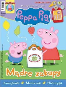 Świnka Peppa magazyn 2/2018 Mądre zakupy + skarbonka Peppy