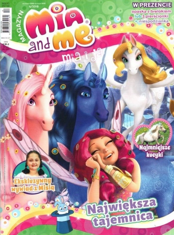 Mia i ja magazyn 6/2018 + brelok z Onchao + opaska na włosy