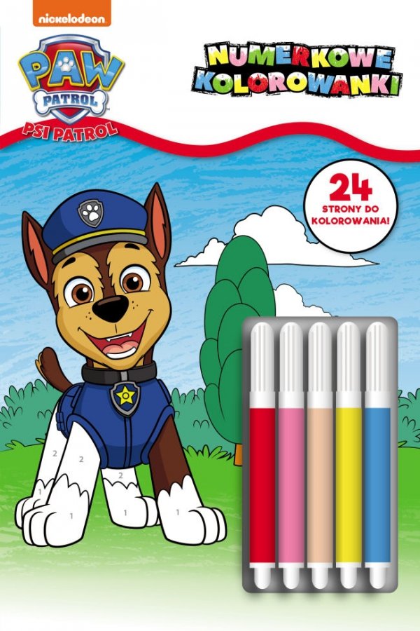 Psi Patrol Numerkowe kolorowanki 4