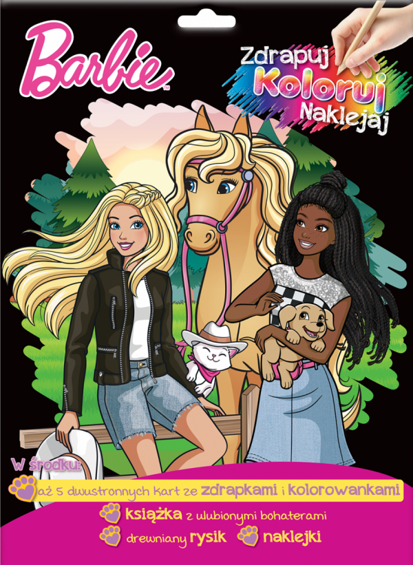Barbie Zdrapuj, koloruj, naklejaj 1