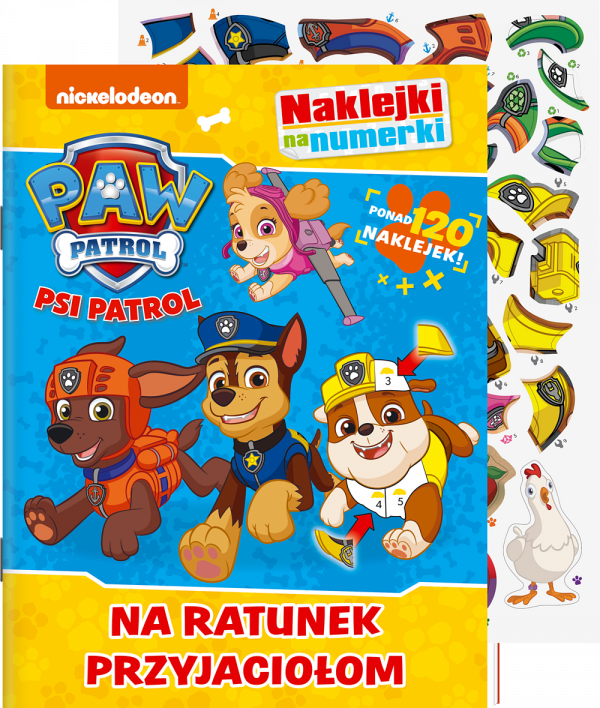 Psi Patrol Naklejki na numerki 5 Na ratunek przyjaciołom
