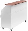 Mobilna stacja barmańska - komora na lód i uchwyt na butelkę - lada 180 cm o wyglądzie drewna - Royal Catering RCMBS-180 10013323 4062859260529