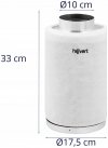 Filtr z węglem aktywnym - stal - 102 mm - 30 cm - do 85°C Hillvert 10090331 HT-ACF-30