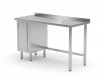 Stół przyścienny szafka z drzwiami na zawiasach - szafka po lewej stronie 900 x 600 x 850 mm POLGAST 124096-L 124096-L