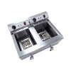 Frytownica - 2 x 16 litrów - 400 V ROYAL CATERING 10010010 RCSF-16DTH