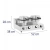 Podwójna gofrownica - kształt serca - 2 x 1000 W ROYAL CATERING 10012899 RCWM-2000-2S