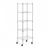 Regał metalowy - 60 x 45 x 186 cm - 50 kg - 4 kółka - Royal Catering ROYAL CATERING 10012532 RCMR-1800P50