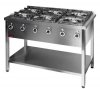 Kuchnia gazowa na podstawie otwartej 6-palnikowa  1200x700x850 mm KROMET 000.KG-6M 000.KG-6M
