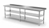 Stół przyścienny z dwiema półkami 2400 x 600 x 850 mm POLGAST 103246/2-6 103246/2-6