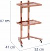 Pomocnik kosmetyczny 2 składane półki maks. 10 kg PHYSA PHYSA-CT-02 10040848 4062859269591