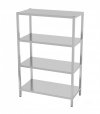 Regał magazynowy skręcany, 4 półki pełne 600 x 500 x 1800 mm POLGAST 334065SK 334065SK