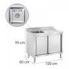Szafka ze zlewem 1 komora 400 x 400 x 240 mm ROYAL CATERING 10012142 RC-IKS11
