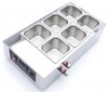Topielnik do Czekolady - 6 x 1/6 GN 10 cm MAXIMA 09374053 8719632127468