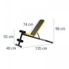 Ławka treningowa regulowane oparcie 100 kg GYMREX 10230219 GR-MG112