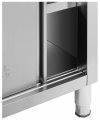  Stół roboczy z szafką przelotową ze stali nierdzewnej - ECO - 140 x 70 cm - 500 kg - Royal Catering 10013445 RCSSCB-140X70-H 