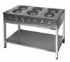 Kuchnia elektryczna na podstawie otwartej 6-płytowa  1200x700x850 mm KROMET 000.KE-6M 000.KE-6M