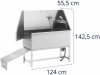 Wanna groomerska - stal nierdzewna - do 60 kg - z rampą Physa  PHY-PWS-01 10040710 	4062859199805