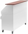  Mobilna stacja barmańska - komora na lód i uchwyt na butelkę - lada 150 cm o wyglądzie drewna - Royal Catering 10013322 RCMBS-150