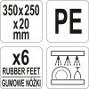 DESKA DO KROJENIA 350x250x20 BIAŁA YATO YG-02160 YG-02160