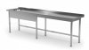 Stół ze zlewem bez półki - komora po lewej stronie 2700 x 700 x 850 mm POLGAST 211277-6-L 211277-6-L