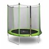 Trampolina ogrodowa - Ø244 x 180 cm - 80 kg - siatka - czarno-zielona GYMREX 10230230 GR-TR03