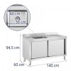 Szafka ze zlewem - 1 komora 500 x 400 x 240 mm ROYAL CATERING 10012138 RC-IKS05