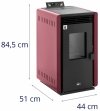 Piec na pellet - 6 kW - na 50–150 m³ - 5 poziomów - timer MSW MSW-PLT-6 10062358