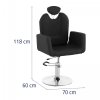 Fotel fryzjerski PHYSA 10040543 LIVORNO BLACK