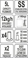 NADZIEWARKA DO KIEŁBAS S/S 5L YATO YG-03360 YG-03360