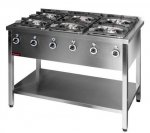Kuchnia gazowa na podstawie otwartej 6-palnikowa  1200x700x850 mm KROMET 000.KG-6M 000.KG-6M