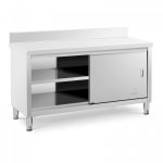 Stół roboczy z szafką - 150 x 60 cm ROYAL CATERING 10011682 RCSSCB-150X60-E-B