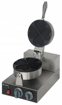 Profesjonalna gofrownica 1kW kształt serca 0-300°C Hurakan HKN-GES8 