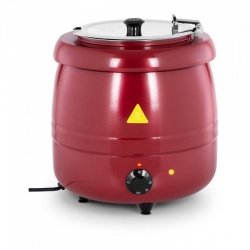 Kociołek do zupy - 10 l - stal - czerwony ROYAL CATERING 10012066 RCST-9404