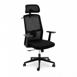 Fotel biurowy - oparcie z siatki - zagłówek - siedzisko 50 x 50.5 cm - do 150 kg - czarny FROMM STARCK 10260375 STAR_SEAT_41