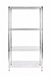 REGAŁ CHROMOWANY 4 PÓŁKI 150x60x180 INVEST HORECA WT-150600