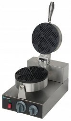 Profesjonalna gofrownica 1kW kształt serca 0-300°C Hurakan HKN-GES8