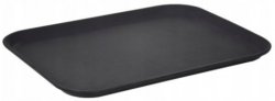 Taca kelnerska antypoślizgowa wzmocniona prostokątna czarna 56×40,5cm Szron 1622CT/N. 5902175817191
