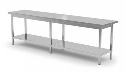 Stół centralny z półką 2700 x 700 x 850 mm POLGAST 112277-6 112277-6