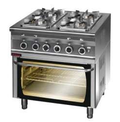 Kuchnia gazowa z piekarnikiem elektrycznym 800x700x900 mm KROMET 000.KG-4s/PE-1 000.KG-4s/PE-1