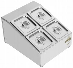 Ekspozytor 4xGN1/6 100mm Szron CHD04B 5905440404126