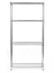 Regał chromowany siatkowy 4-półkowy 46x152x182 cm ULTRA POWER