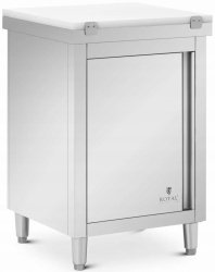 Stół roboczy z szafką ze stali nierdzewnej ROYAL CATERING RCBWC-6060 10013207 4062859241375