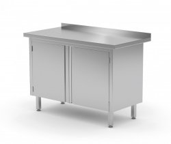 Stół przyścienny szafka z drzwiami na zawiasach 900 x 700 x 850 mm POLGAST 128097-2 128097-2