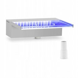 Wylewka wodospadowa - 30 cm - oświetlenie LED - niebieski/biały - do głębokiej wody Uniprodo 10250618 UNI_WATER_23