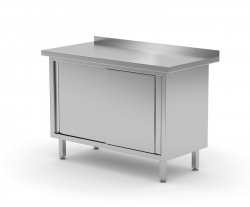 Stół przyścienny szafka z drzwiami suwanymi 800 x 600 x 850 mm POLGAST 127086 127086